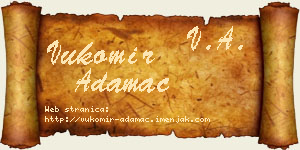 Vukomir Adamac vizit kartica